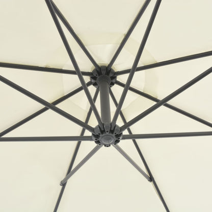 Cantilever Garden Parasol with Steel Pole 118.1" Sand