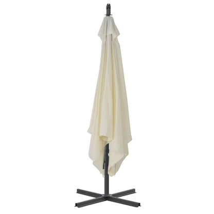Cantilever Garden Parasol with Steel Pole 118.1" Sand