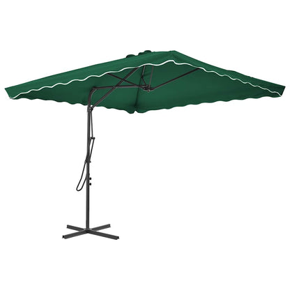 Garden Parasol | Green | Polyester, Steel | Large