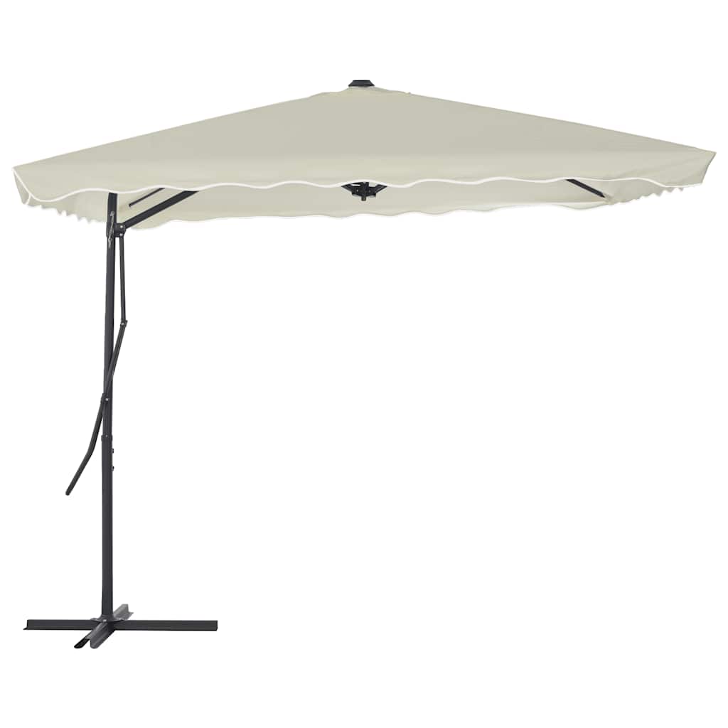 Garden Parasol with Steel Pole 250x250 cm Sand