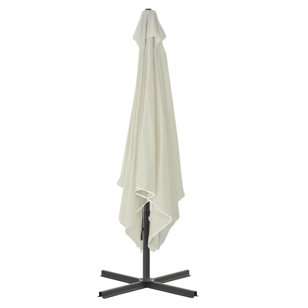 Garden Parasol with Steel Pole 250x250 cm Sand