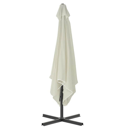 Garden Parasol with Steel Pole 250x250 cm Sand