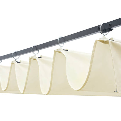 Gazebo with Roof Poly Rattan 300x300x220 cm Brown and Cream