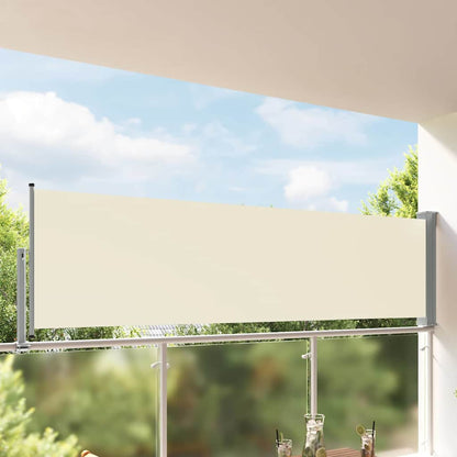 Patio Retractable Side Awning 100 x 300 cm Cream