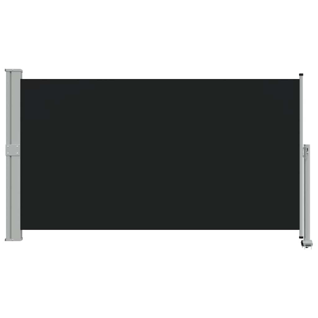 Patio Retractable Side Awning 140 x 300 cm Black