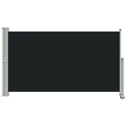 Patio Retractable Side Awning 140 x 300 cm Black