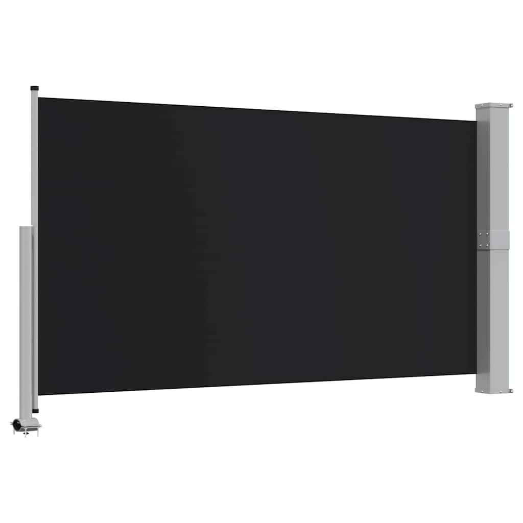 Patio Retractable Side Awning 140 x 300 cm Black