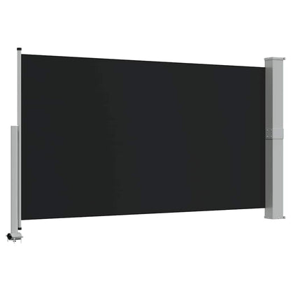 Patio Retractable Side Awning 140 x 300 cm Black
