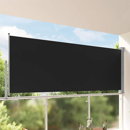 Side Awning | Black screen, Grey stand | Polyester, Powder-coated iron