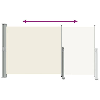 Patio Retractable Side Awning 140 x 300 cm Cream