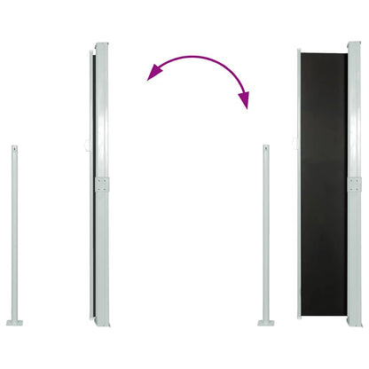 Retractable Side Awning 55.1"x118.1"Black
