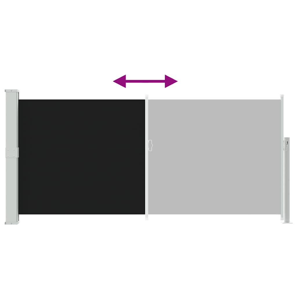 Retractable Side Awning 55.1"x118.1"Black