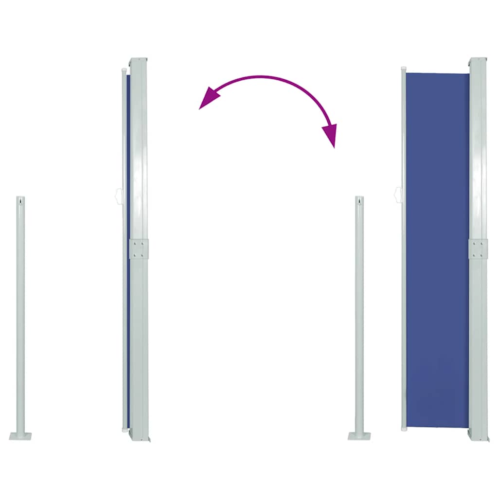 Side Awning | Blue | Steel frame, 100% polyester fabric with PU coating