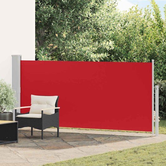 Side Awning | Red | Steel frame | 140 x 300 cm |  Retractable