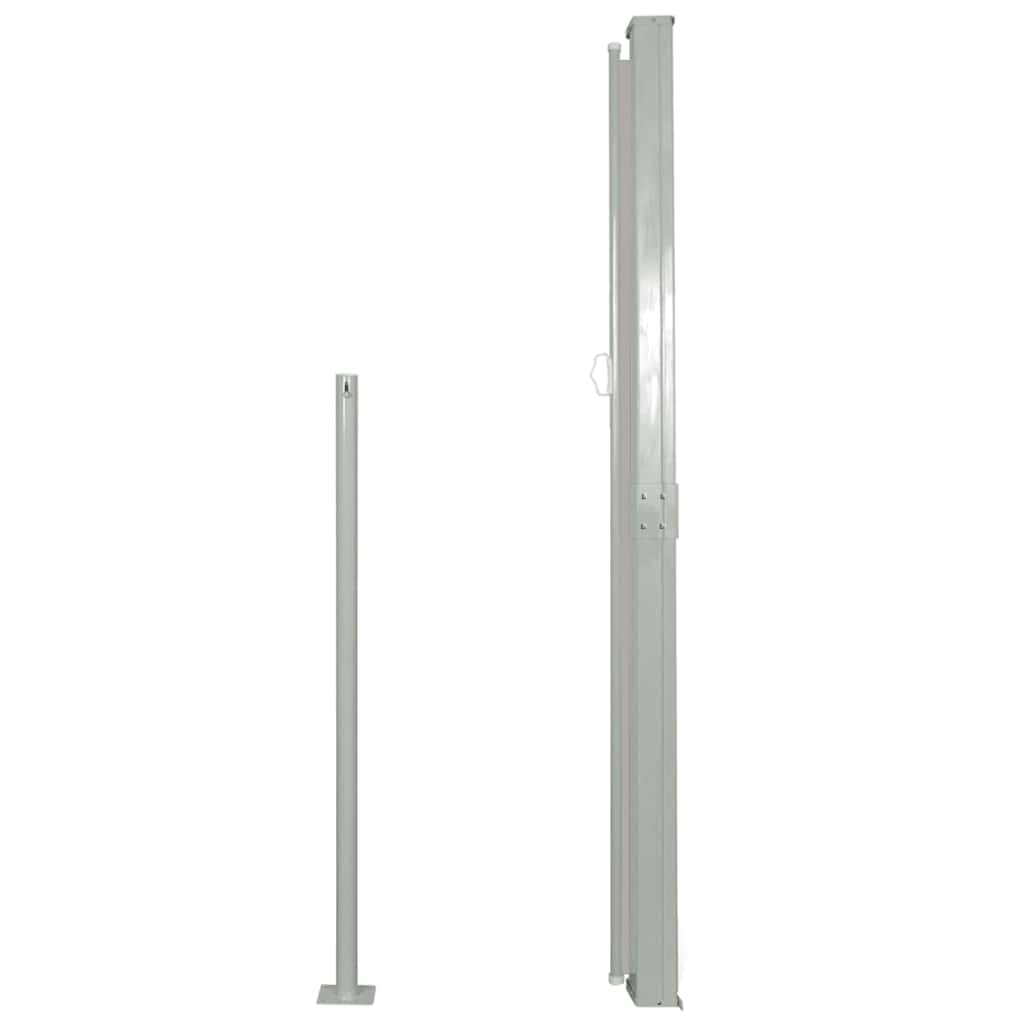 Side Awning Green grey 100% Polyester fabric, Steel frame