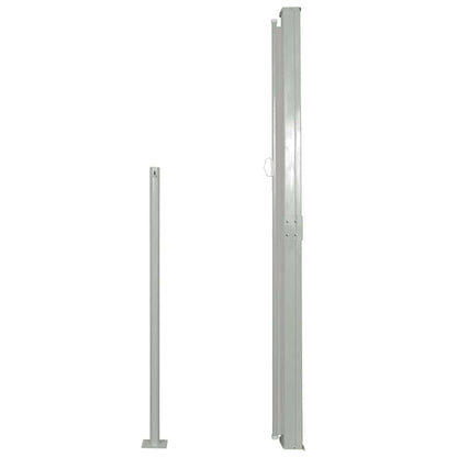Side Awning Green grey 100% Polyester fabric, Steel frame