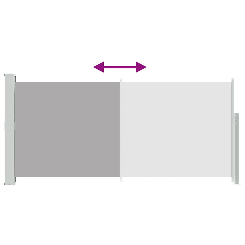 Side Awning Green grey 100% Polyester fabric, Steel frame