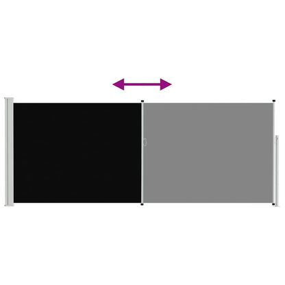 Retractable Side Awning 117x314 cm Black