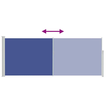 Retractable Side Awning 120 x 300 cm Blue