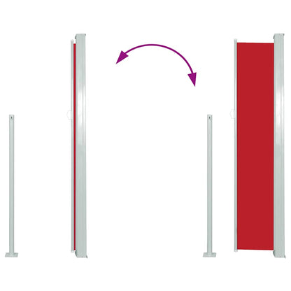 Retractable Side Awning 120 x 300 cm Red