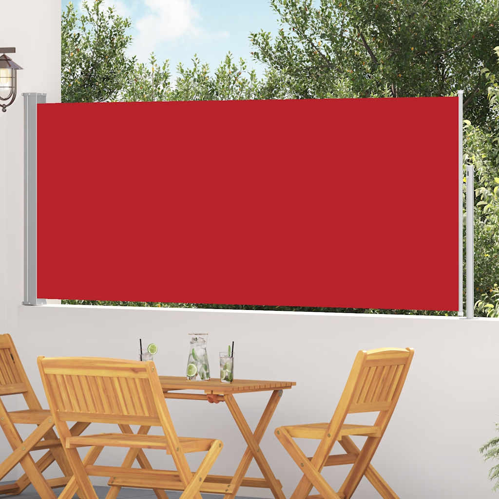 Retractable Side Awning 120 x 300 cm Red
