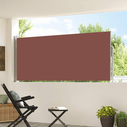 Retractable Side Awning 120 x 300 cm Brown