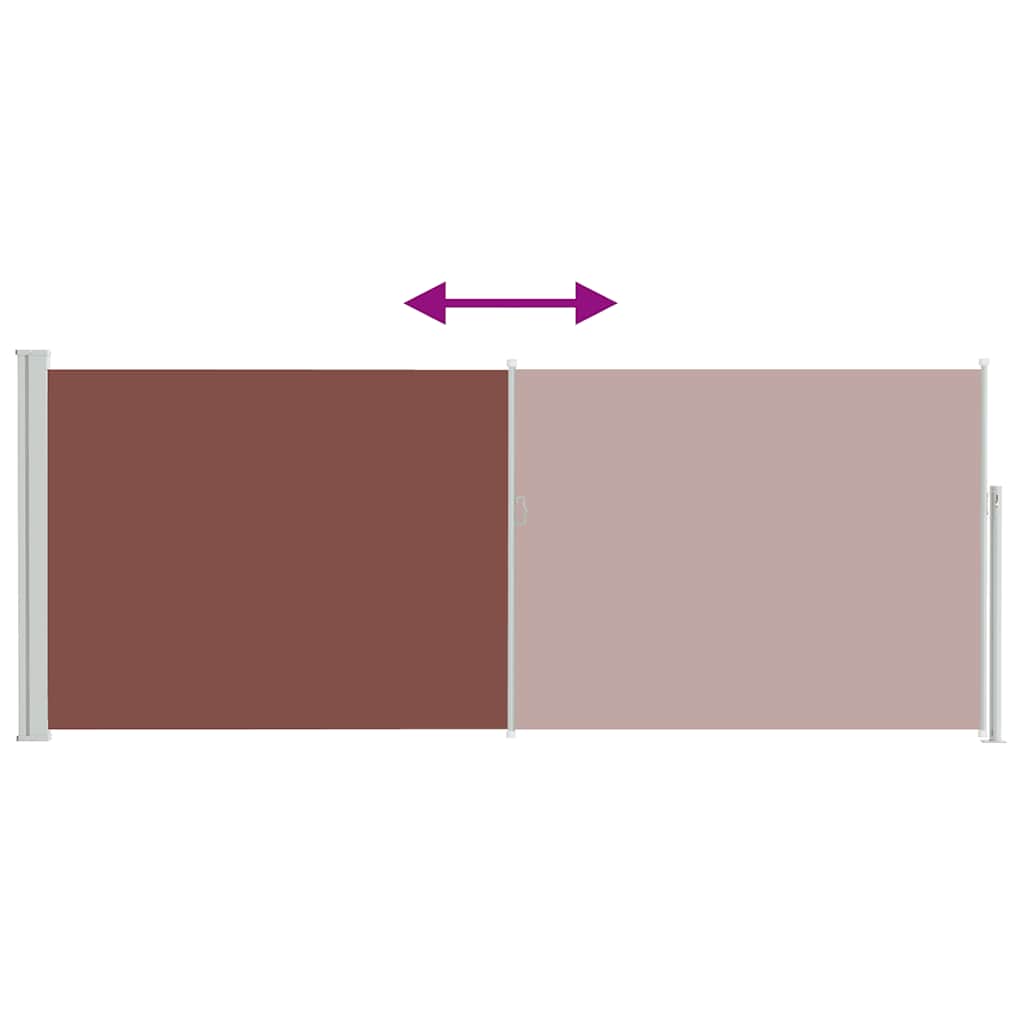 Retractable Side Awning 120 x 300 cm Brown
