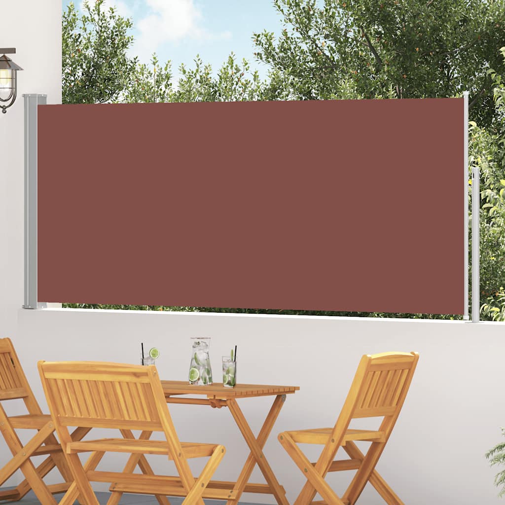 Retractable Side Awning 120 x 300 cm Brown