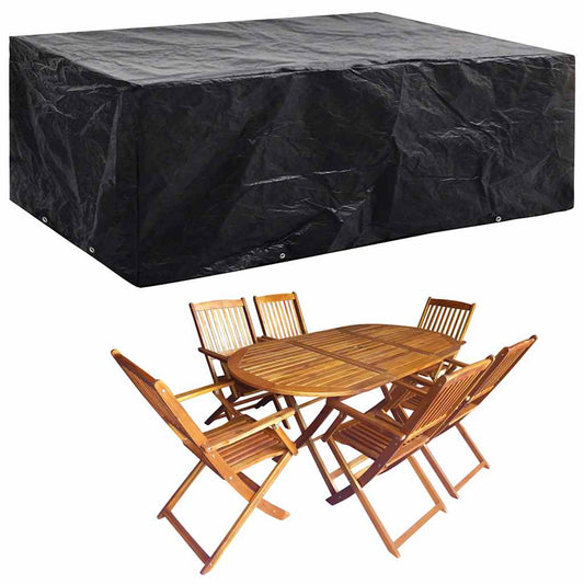 Garden Furniture Cover | Black | Polyethylene | 242x162x100 cm