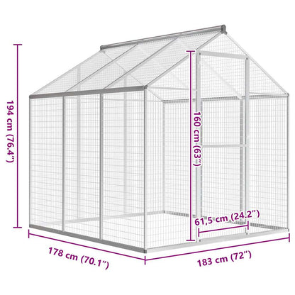Outdoor Aviary Aluminium 183x178x194 cm