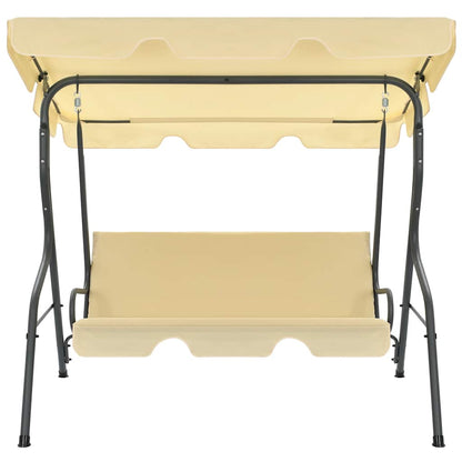 Garden Swing Bench Cream White 66.9"x43.3"x60.2