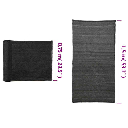 Privacy Net HDPE 1,5x10 m Black