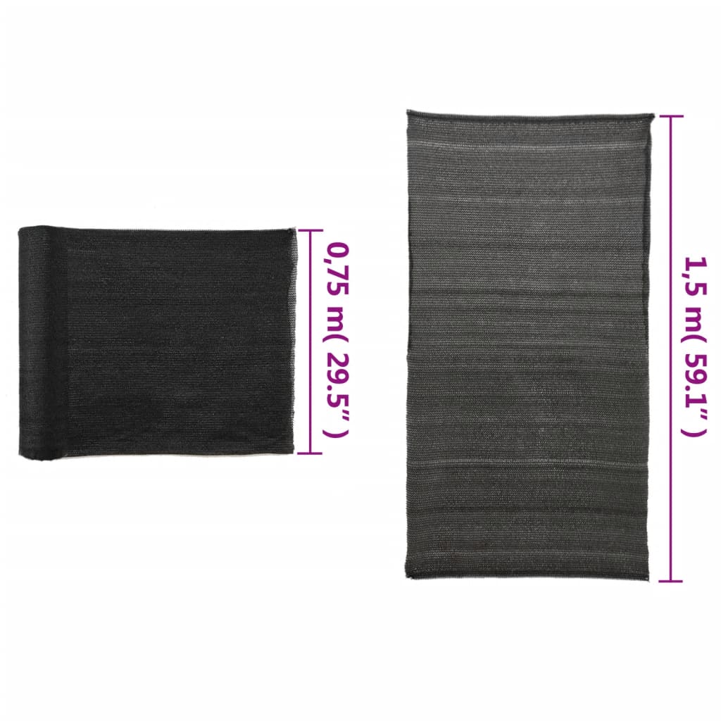 Privacy Net HDPE 4.9'x82'Black