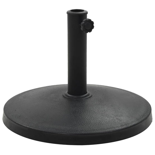Parasol Base | Black | Polyresin | 10 kg | Decorative Inlays