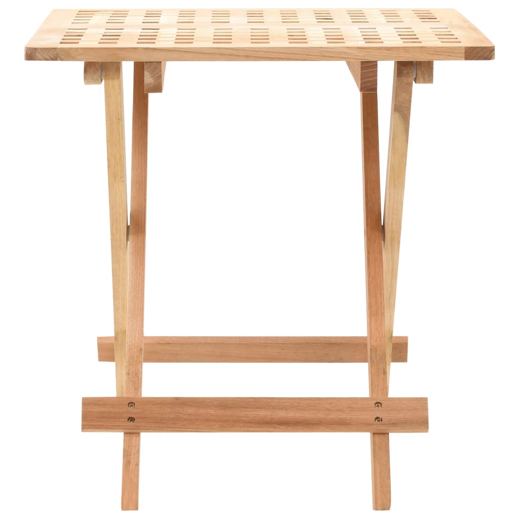 Foldable Side Table Solid Walnut Wood 19.7"x19.7"x19.3