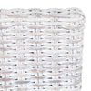 Dining Chairs 4 pcs White Kubu Rattan and Mango Wood