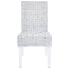 Dining Chairs 6 pcs Light Brown Kubu Rattan and Mango Wood