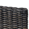Dining Chairs 6 pcs Black Kubu Rattan and Mango Wood