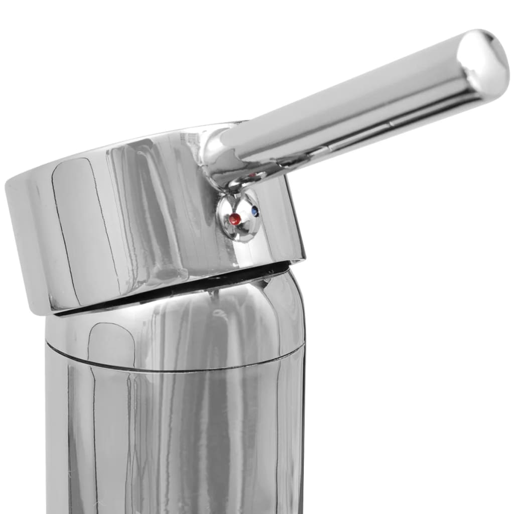 Bathroom Basin with Mixer Tap Ceramic Rectangular White