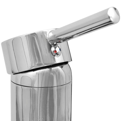 Bathroom Basin with Mixer Tap Ceramic Rectangular White