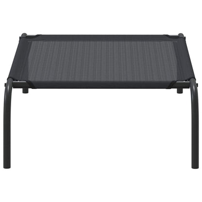 Dog Bed Black Textilene and Powder-Coated Steel Small Dog Bed