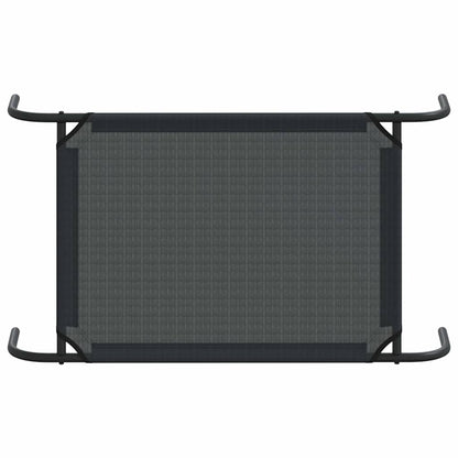 Dog Bed Black Textilene and Powder-Coated Steel Small Dog Bed