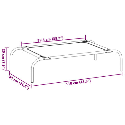 Elevated Dog Bed Black L Textilene