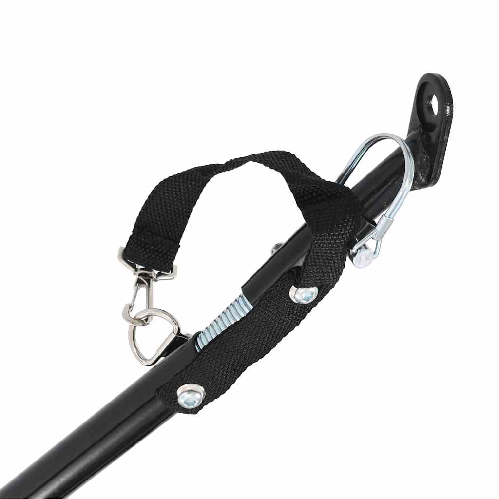 vidaXL Pet Bike Trailer Grey and Blue Oxford fabric and Steel 20.9 lb