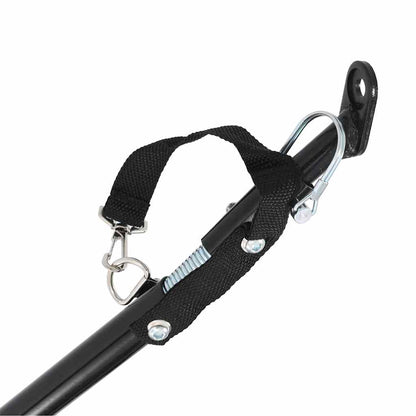 vidaXL Pet Bike Trailer Grey and Blue Oxford fabric and Steel 20.9 lb