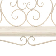 Garden Bench 132 cm Metal Antique White