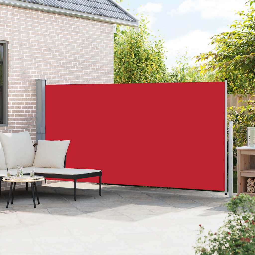 Side Awning | Red | Polyester with PU coating, Steel | 500 x 160 cm
