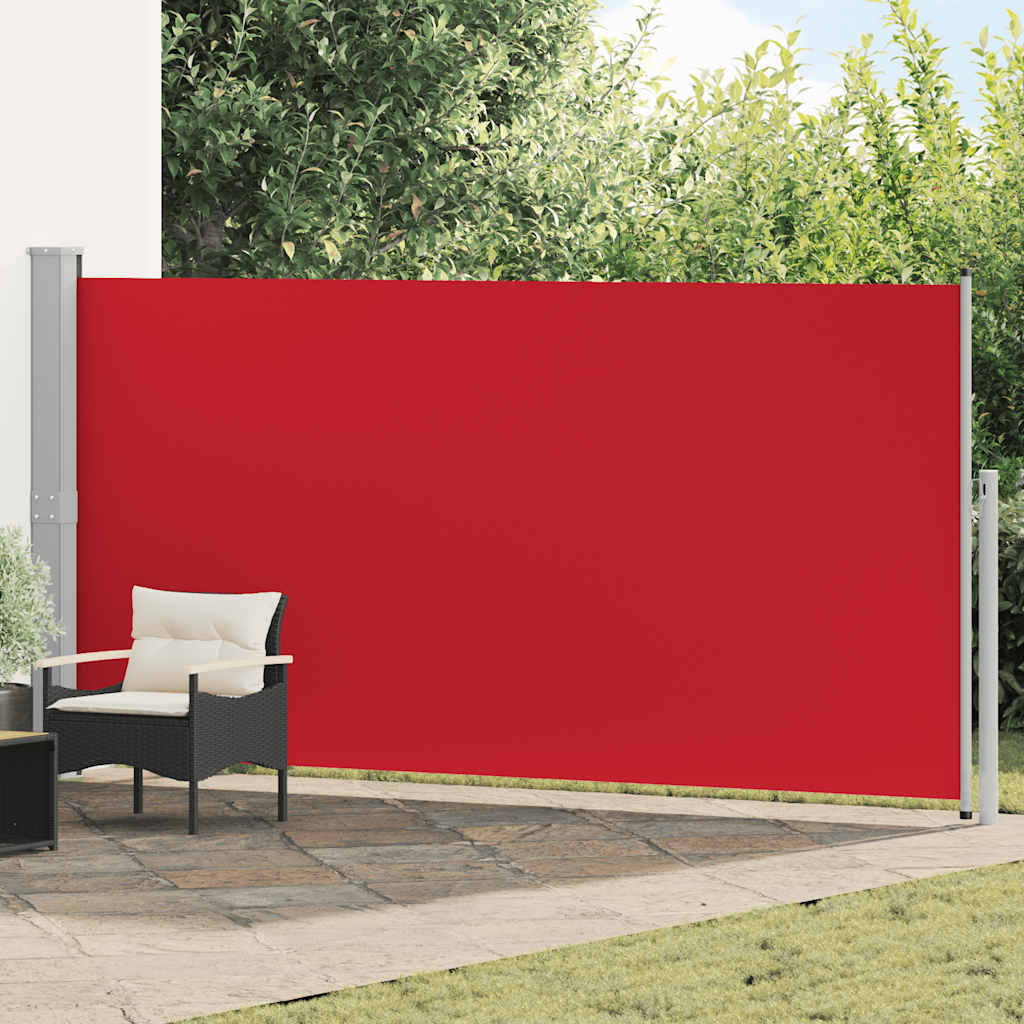 Side Awning | Red | Polyester with PU coating, Steel | 500 x 160 cm