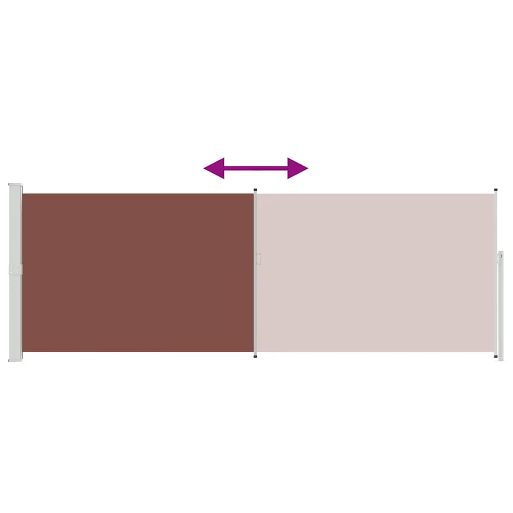Retractable Side Awning 160 x 500 cm Brown