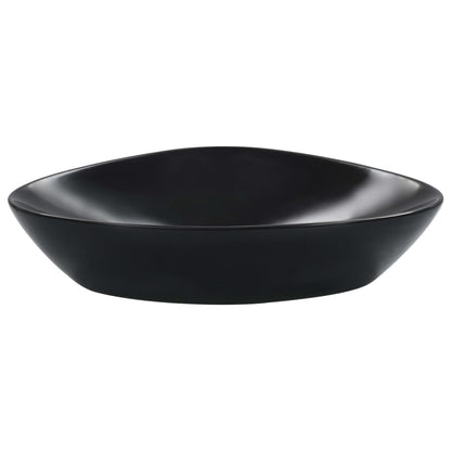 Wash Basin 58.5x39x14 cm Ceramic Black